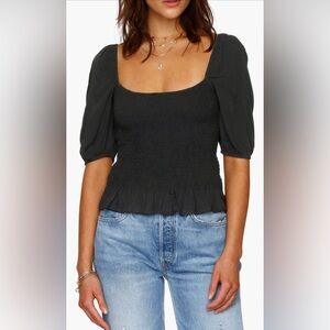 Heartloom Allegra Puff Sleeve Crop Top size medium